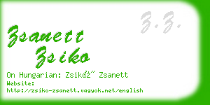 zsanett zsiko business card